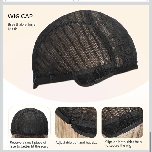 Ombre Long, curly, & wavy highlights platinum blonde synthetic Wig 26IN bnwt - Picture 6 of 6